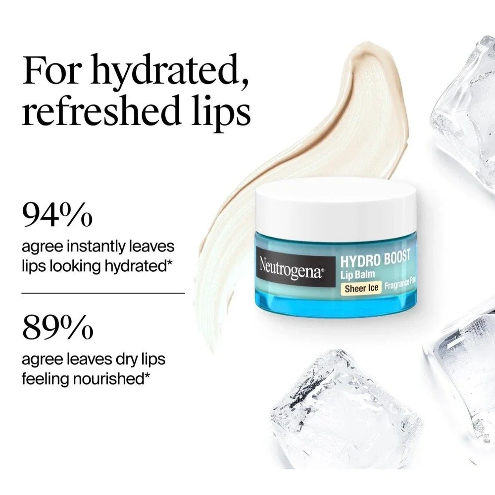 Neutrogena Hydro Boost Hyaluronic Acid Lip Balm Sheer Ice 0.5 oz (15g) NEW